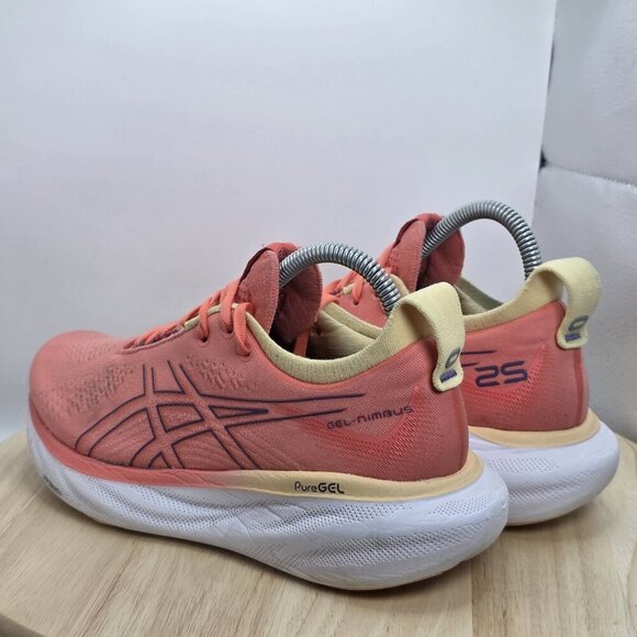 Asics Gel-Nimbus 25 Shoes Orange Walking Running Sneaker 1012B356 women - sz 7.5 - Picture 6 of 8